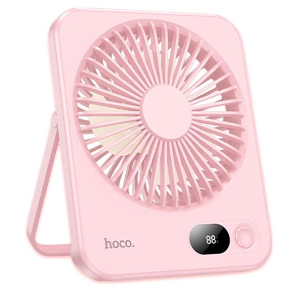 Hoco DF08 Ventilador Sobremsa Recargable Rosa