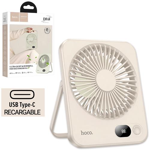 Hoco DF08 Ventilador Sobremsa Recargable Khaki