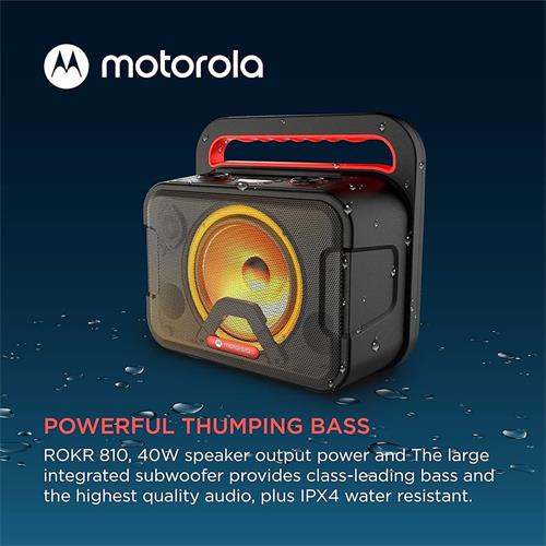 Motorola Sonic Maxx 810 Altavoz Party Bluetotoh 40W, IPX4, RECARGABLE