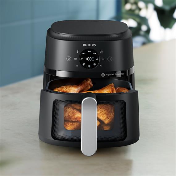 Philips NA221/00 Freidora de Aire Sin Aceite 4.2 Litros 1.500W Plata