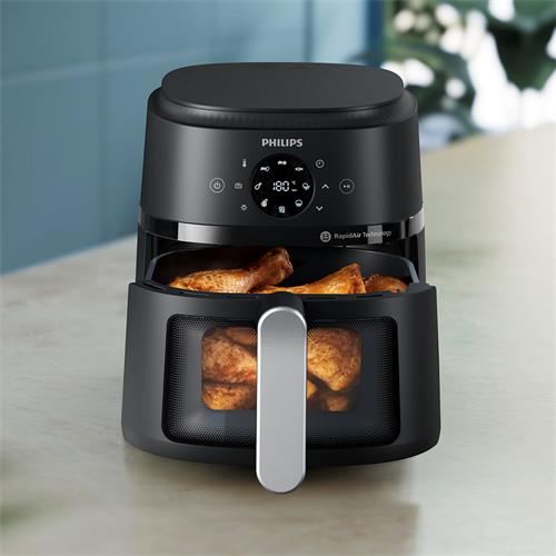 Philips NA221/00 Freidora de Aire Sin Aceite 4.2 Litros 1.500W Plata