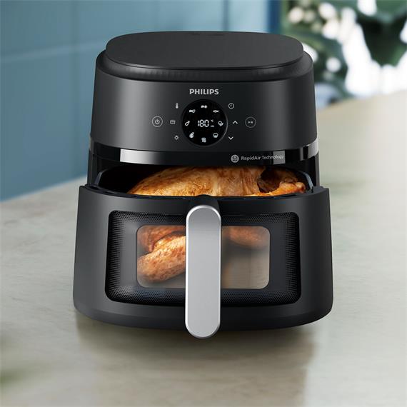 Philips NA231/00 Freidora de Aire Sin Aceite 6.2 Litros 1.700W Negro