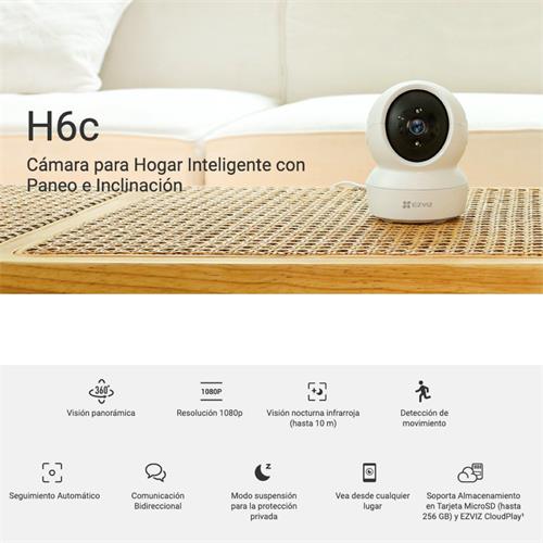 Ezviz H6C Cámara de Interior de Seguridad 2 MP Full HD 1080P 360º