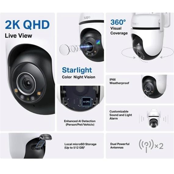 Tp-Link Tapo C520WS Cámara Wifi Exterior 2K 360º