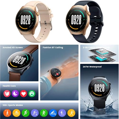 Mibro Lite 3 Smartwatch con llamadas Bluetooth y pantalla AMOLED Rose Gold