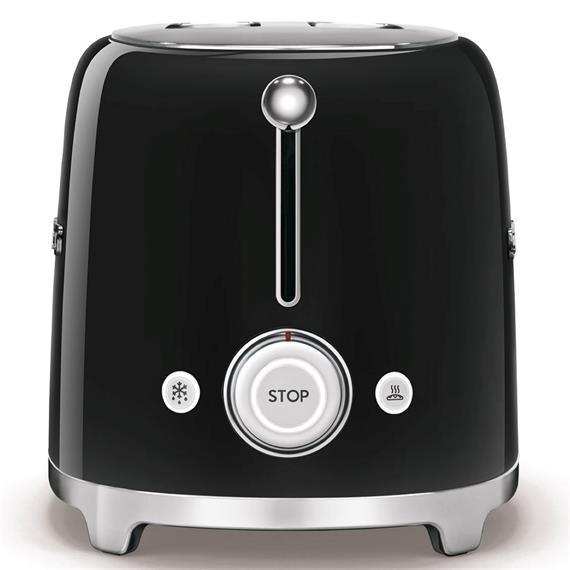 Smeg TSF02BLEU Tostadora Retro 2 Ranuras Anchas Negro