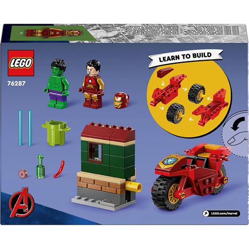 LEGO 76287 Iron Man con Moto y Hulk