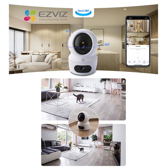 Ezviz H7C 2k Cámara de Seguridad Interior Wifi con Doble Lente 2k+