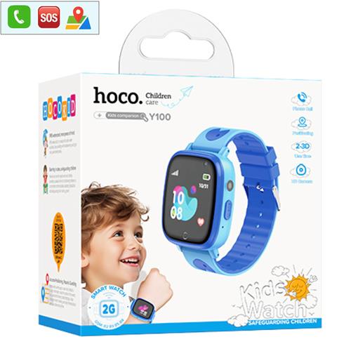 Hoco Y100 2G Children SmartWatch para Niños con llamadas Bluetooth Azul