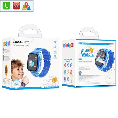 Hoco Y100 2G Children SmartWatch para Niños con llamadas Bluetooth Azul
