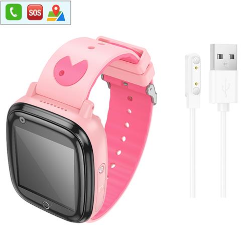 Hoco Y100 2G Children SmartWatch para Niños con llamadas Bluetooth Rosa