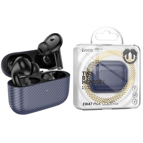 Hoco EW47 Plus True Auricular Inalámbrico Diseño Carbono Azul