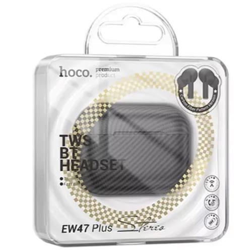 Hoco EW47 Plus True Auricular Inalámbrico Diseño Carbono Negro