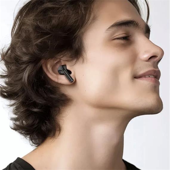 Hoco EW47 Plus True Auricular Inalámbrico Diseño Carbono Negro