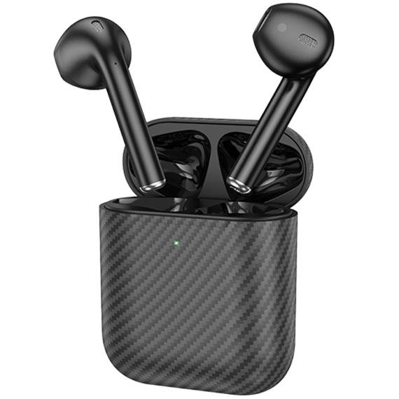 Hoco EW41 Plus True Auricular Inalámbrico Diseño Carbono Negro