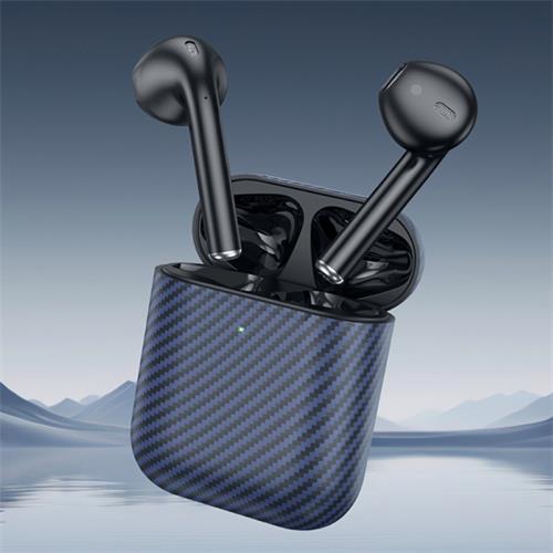 Hoco EW41 Plus True Auricular Inalámbrico Diseño Carbono Azul