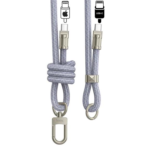 Hoco GH7 Colgante para Móvil con Cable USB-C a Lightning 1.8m Denim Blue