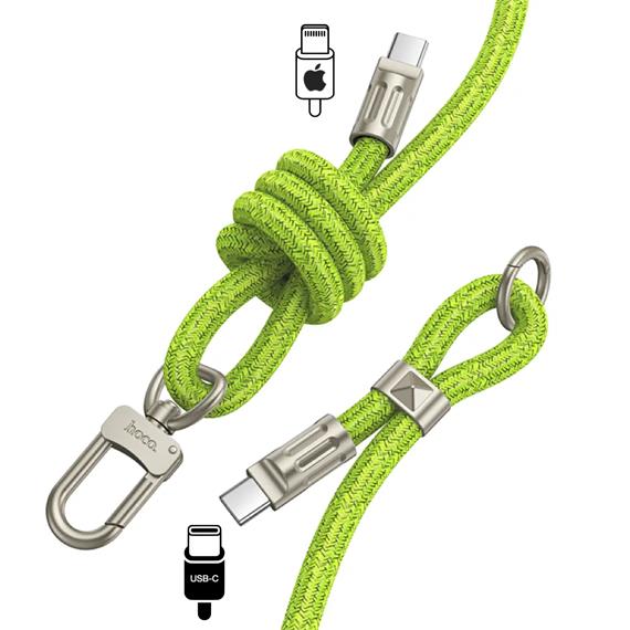 Hoco GH7 Colgante para Móvil con Cable USB-C a Lightning 1.8m Fluorescent Green