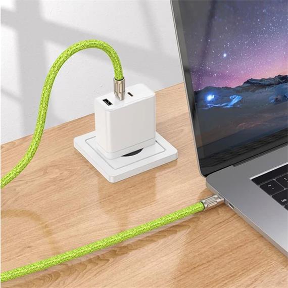 Hoco GH7 Colgante para Móvil con Cable USB-C a Lightning 1.8m Fluorescent Green
