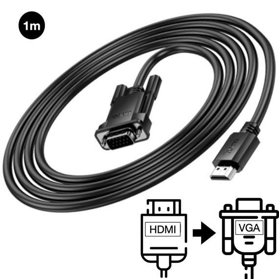 Hoco US12 Cable HDMI a VGA 1080p 60H 1 Metro