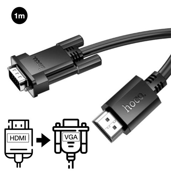 Hoco US12 Cable HDMI a VGA 1080p 60H 1 Metro