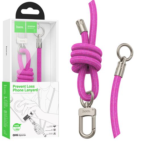 Hoco GH6 Cordón Ajustable para Móviles 1.8m Elegant Pink