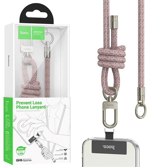 Hoco GH6 Cordón Ajustable para Móviles 1.8m Elegant Peach