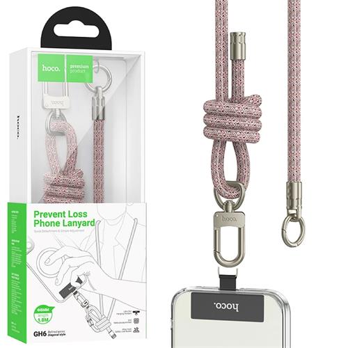 Hoco GH6 Cordón Ajustable para Móviles 1.8m Elegant Peach