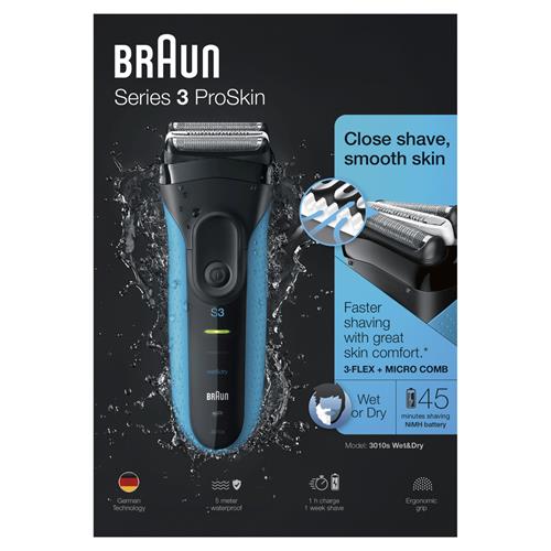 Braun 3010S Afeitadora ProSkin Wet&Dry Recargable
