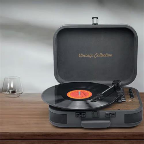 Muse MT207DGB Tocadiscos con Emisor Bluetooth y USB Gris