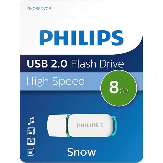 Memoria USB 8GB 2.0 Philips Snow Green