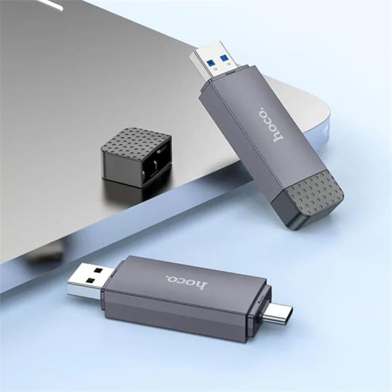 Hoco HB45 Spirit Lector para SD y Micro SD con conexión USB y USB-C