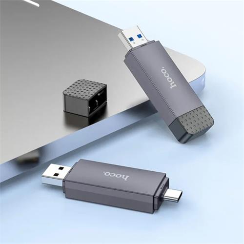 Hoco HB45 Spirit Lector para SD y Micro SD con conexión USB y USB-C