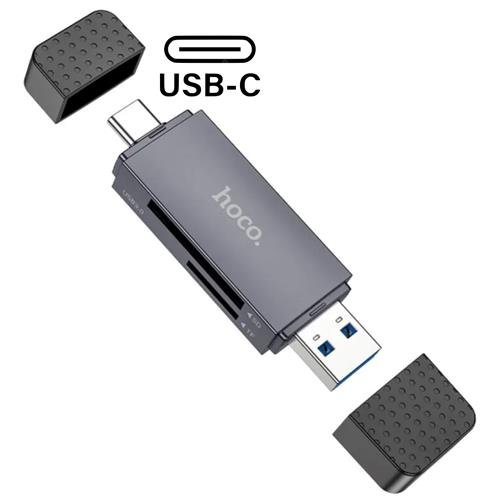 Hoco HB45 Spirit Lector para SD y Micro SD con conexión USB y USB-C