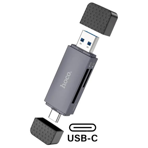 Hoco HB45 Spirit Lector para SD y Micro SD con conexión USB y USB-C