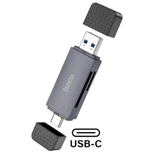 Hoco HB45 Spirit Lector para SD y Micro SD con conexión USB y USB-C