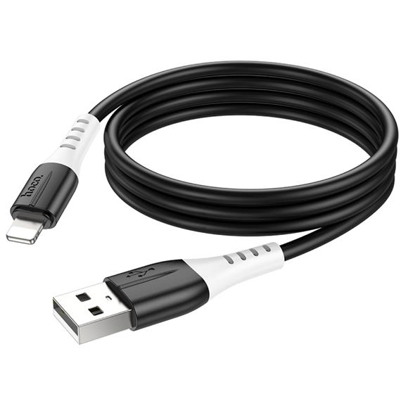 Cable USB a Lightning 1 metro 3Amp Hoco X82 Silicona Black