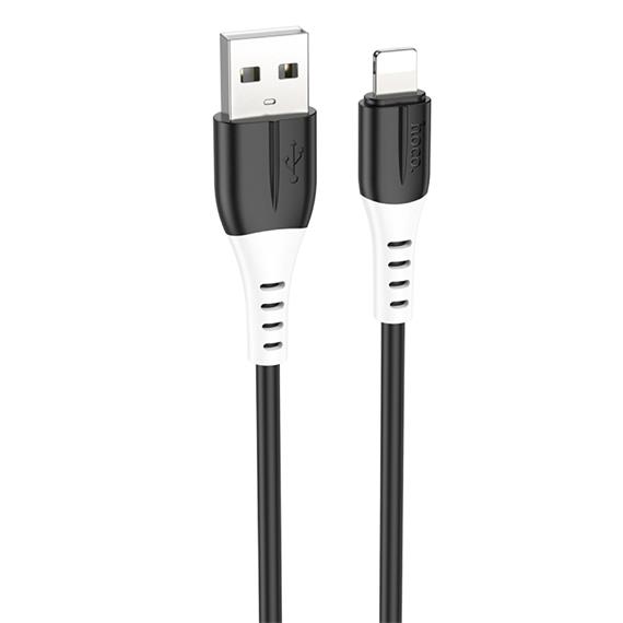 Cable USB a Lightning 1 metro 3Amp Hoco X82 Silicona Black