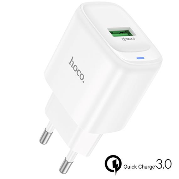 Hoco C140A Cargador USB-A QC 3.0 Blanco