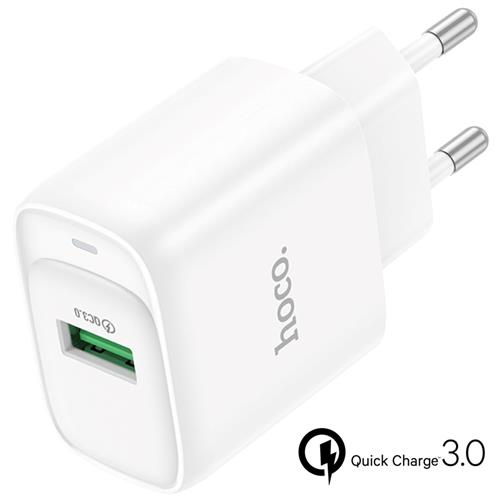 Hoco C140A Cargador USB-A QC 3.0 Blanco
