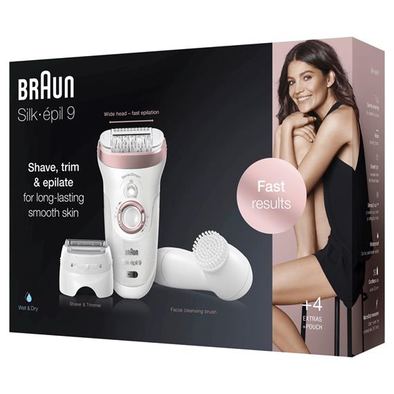 Braun SE9/880 Silk-épil 9 SensoSmart Wet & Dry con Cepillo de limpieza