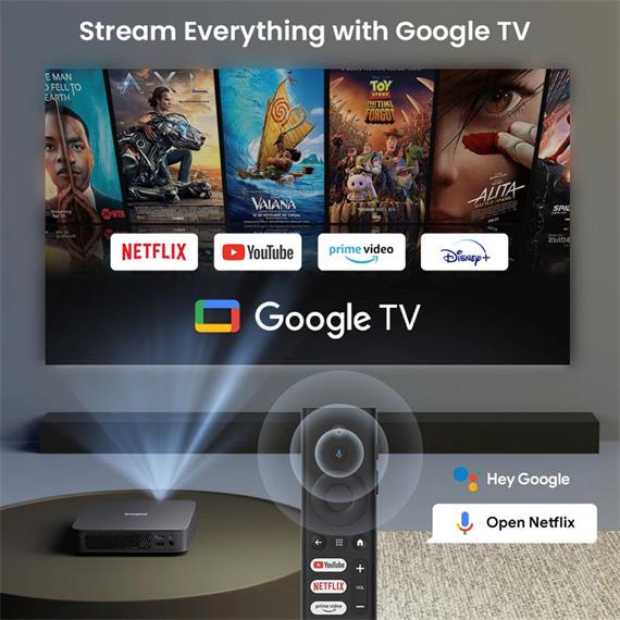 Dangbei Atom Proyector 1200 Lúmenes, Netflix Oficial, 1080p, WiFi y Bluetooth.