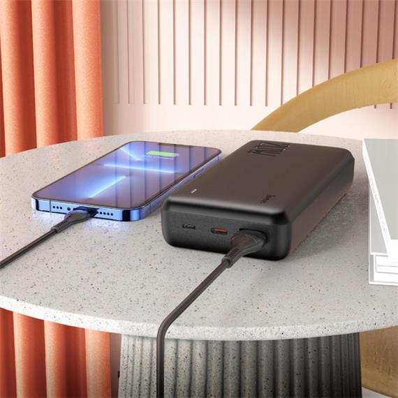 Powerbank Hoco J87A 20.000mAh con USB-C 20W y USB-A QC3.0 Negro