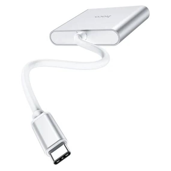 Hoco HB14 Adaptador Hub USB-C a HDMI, USB-C para Carga y USB 3.0