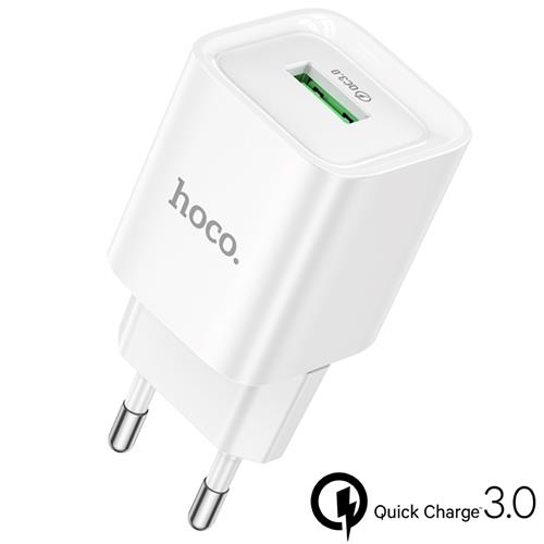 Cargador USB-A Hoco C145A 18W QC3.0 Blanco