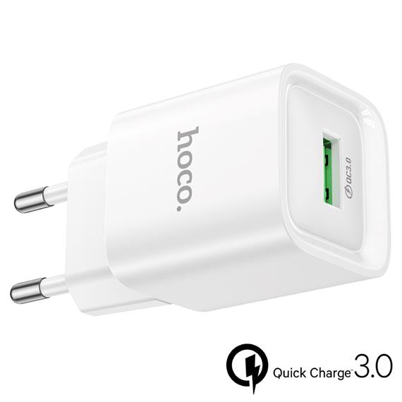 Cargador USB-A Hoco C145A 18W QC3.0 Blanco