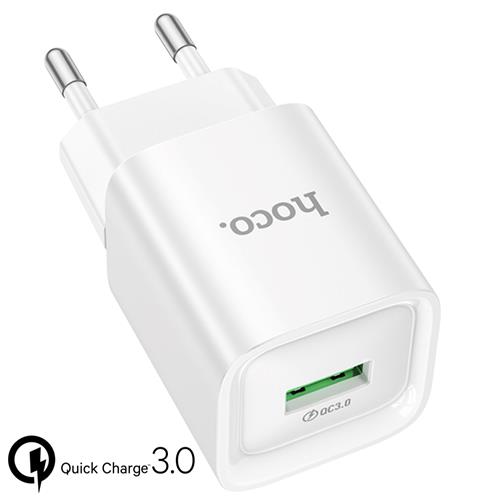Cargador USB-A Hoco C145A 18W QC3.0 Blanco