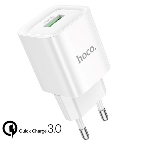 Cargador USB-A Hoco C145A 18W QC3.0 Blanco