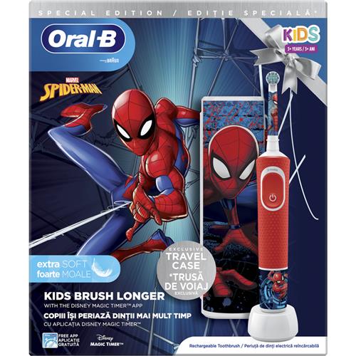 Braun Oral-B Cepillo Vitality Pro Kids Spiderman+ Funda Viaje (D100.413.2KX)