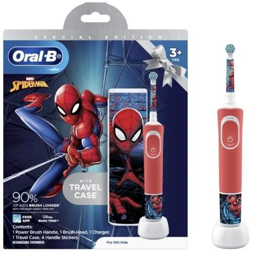 Braun Oral-B Cepillo Vitality Pro Kids Spiderman+ Funda Viaje (D100.413.2KX)